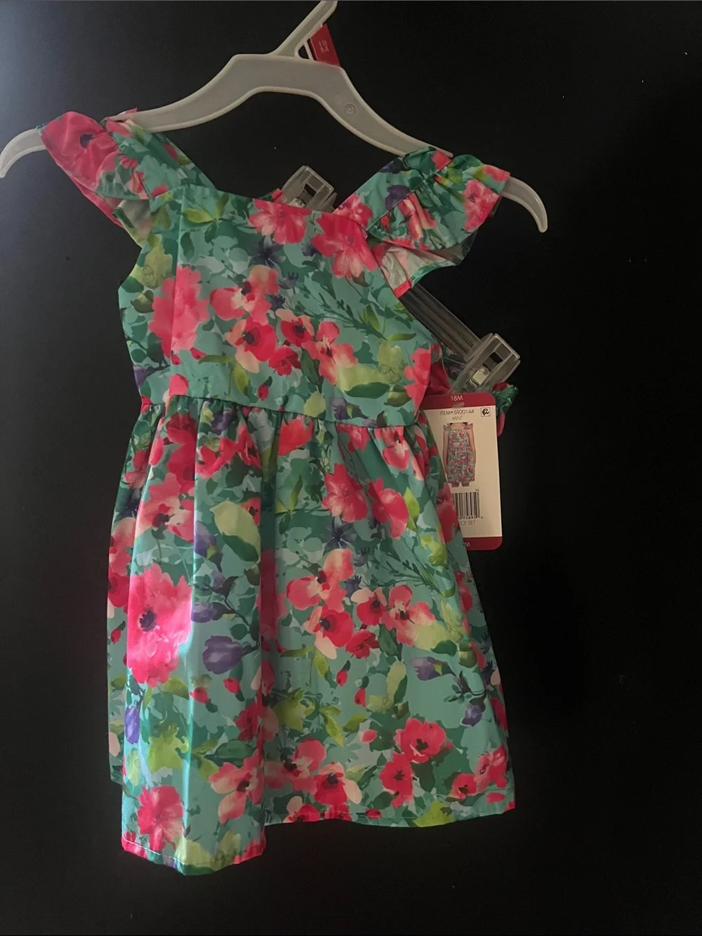 Four Kids 18M Pink Gingham & Floral Dresses